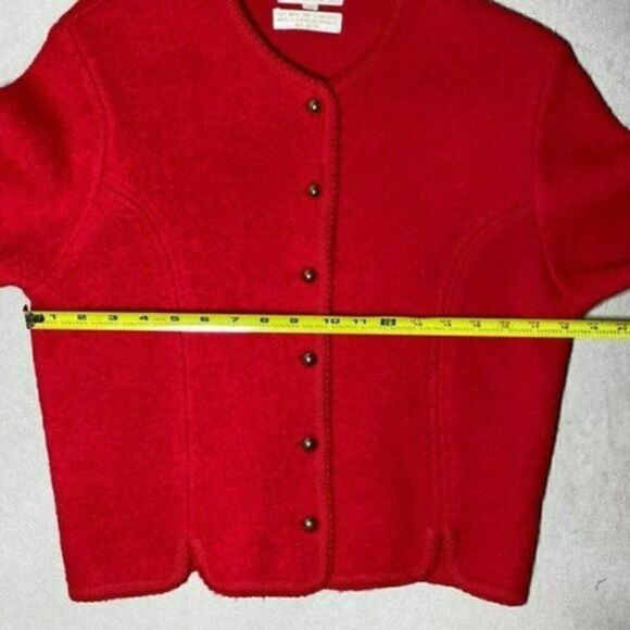 100% wool red jacket Women's Size 12 - Picture 9 of 11
